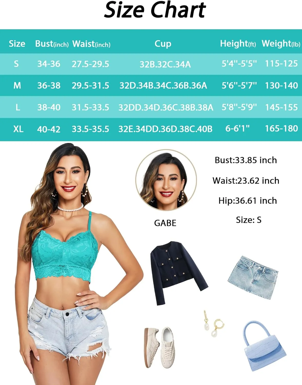 Avidlove Lace Bralettes for Women Padded Bralette Camisole Racerback Crop Top Floral Lace Bralettes V Neck