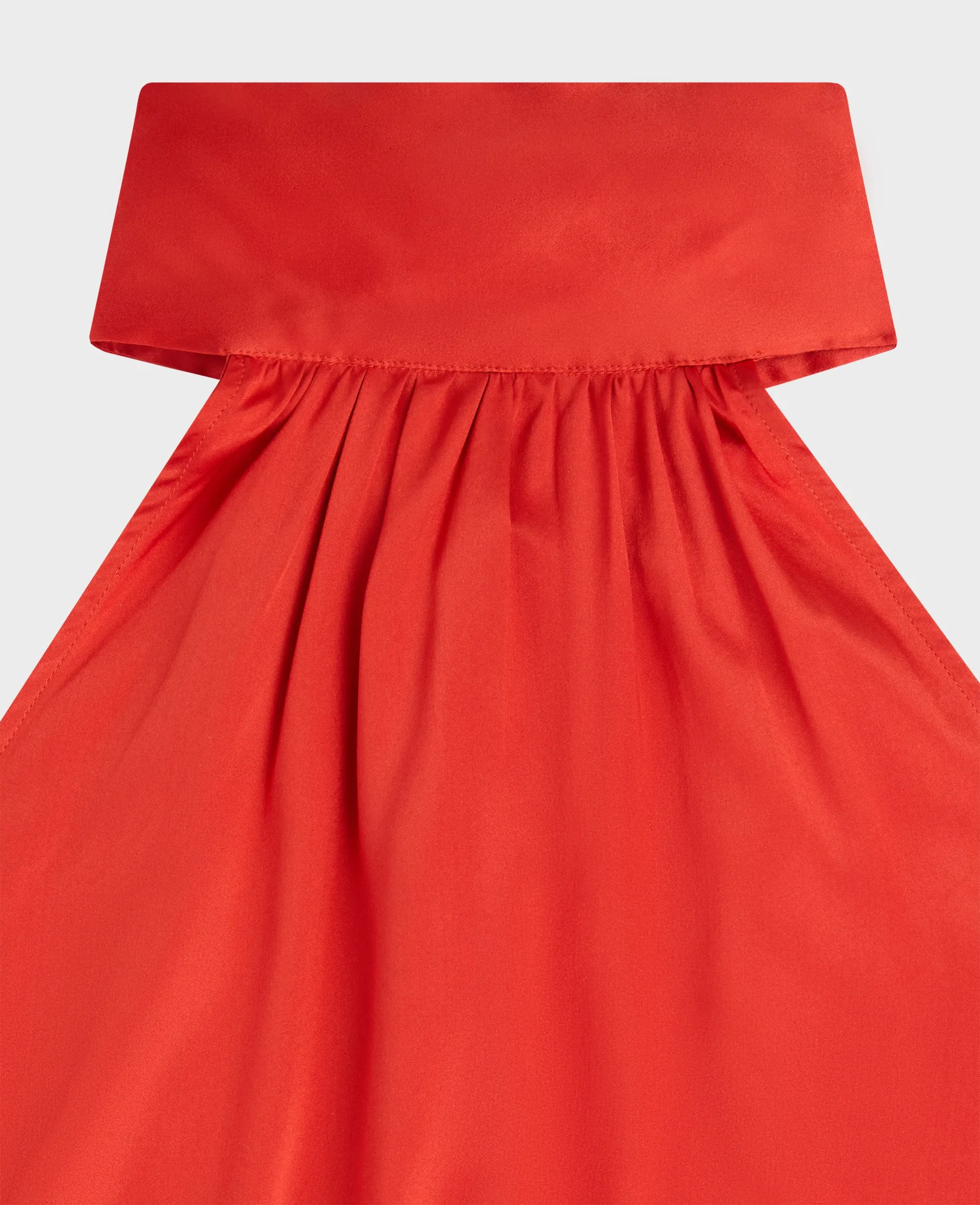 Beatrice Liberty Silk Satin Tie Neck Blouse