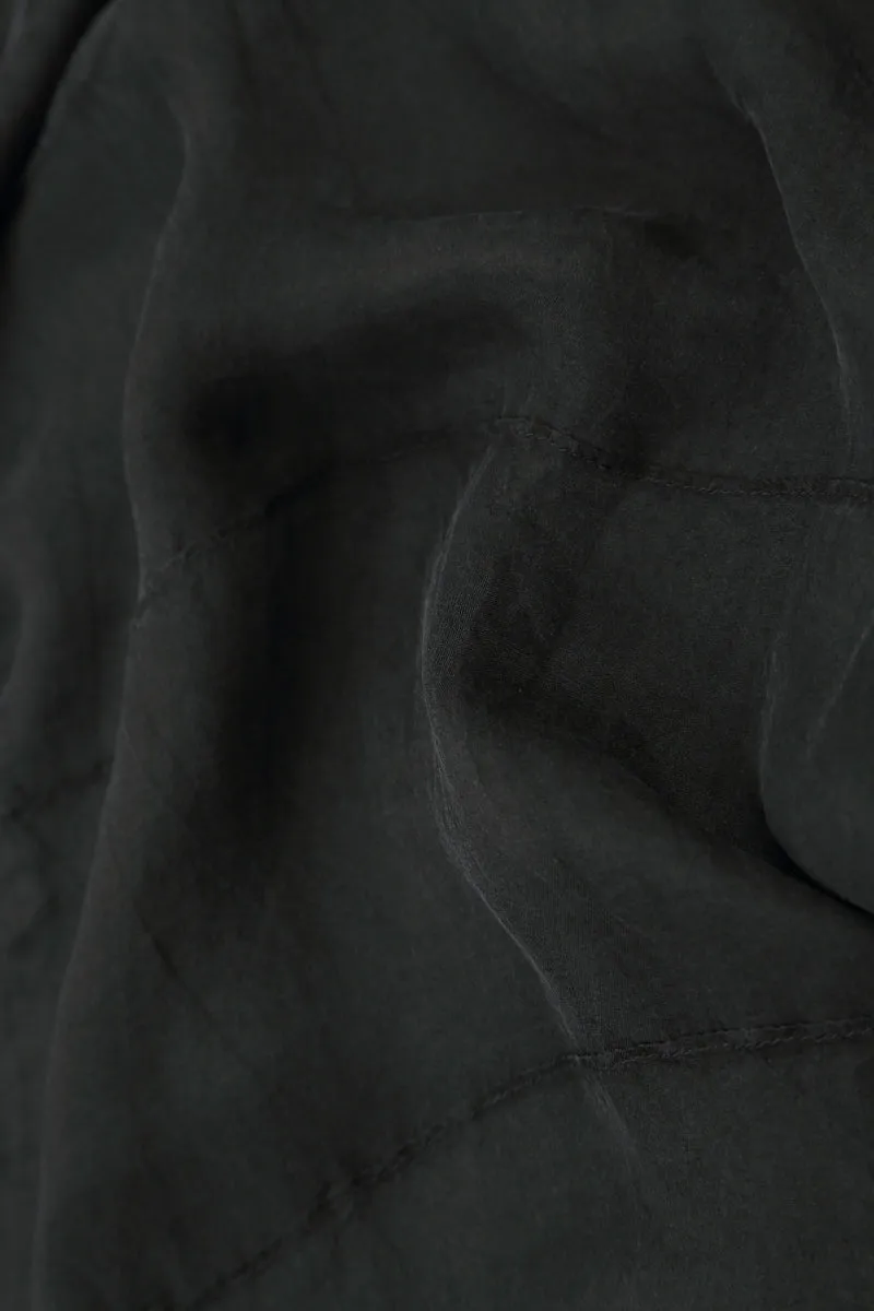 Black Silk Chiffon Shirt