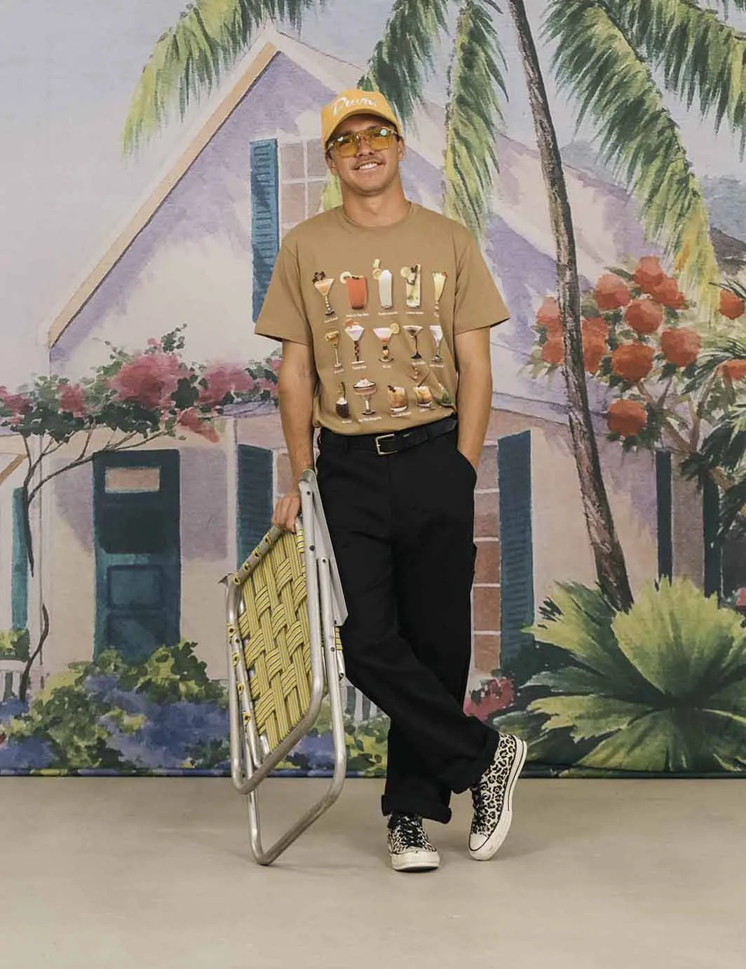 Cocktail Menu Tee Brown