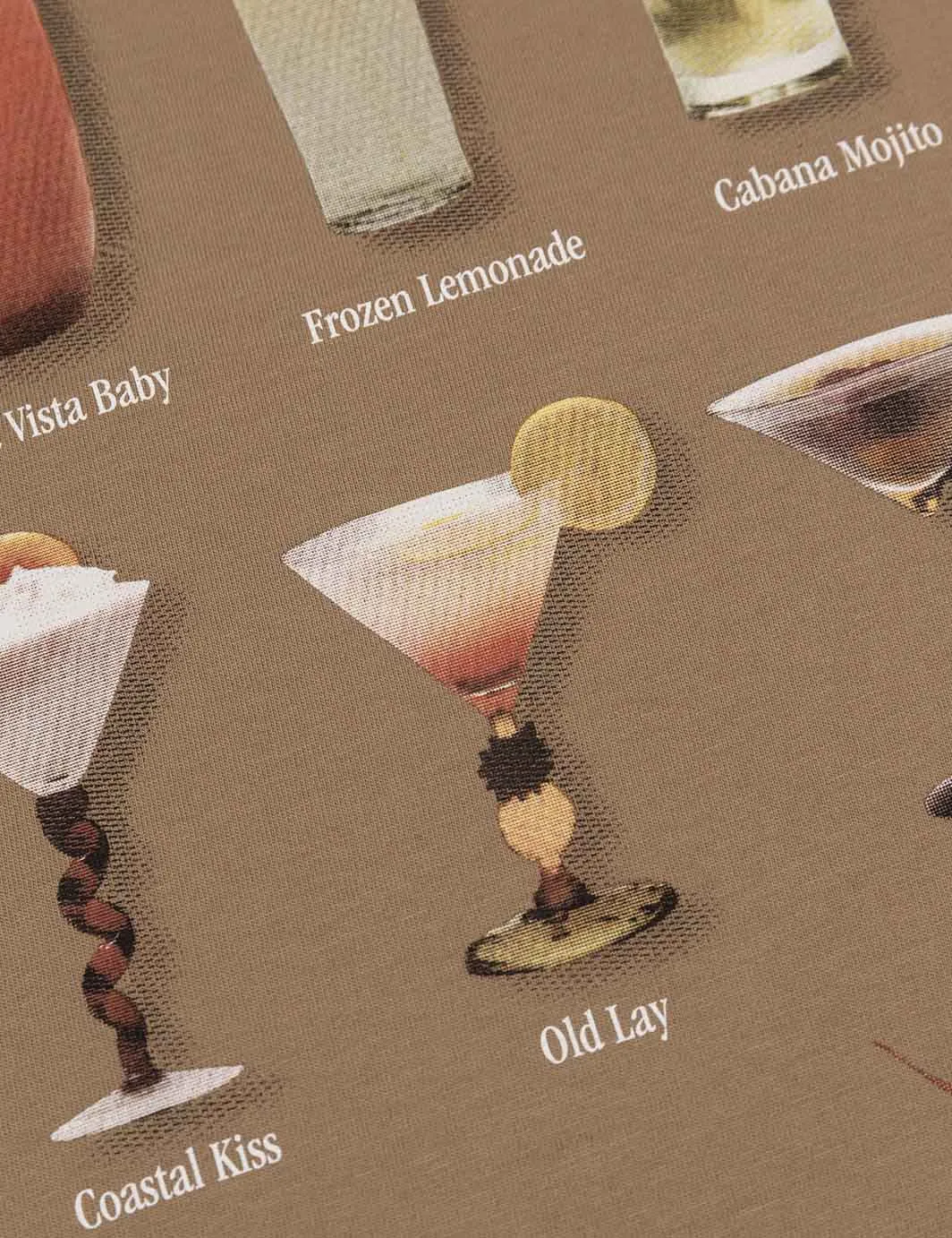 Cocktail Menu Tee Brown