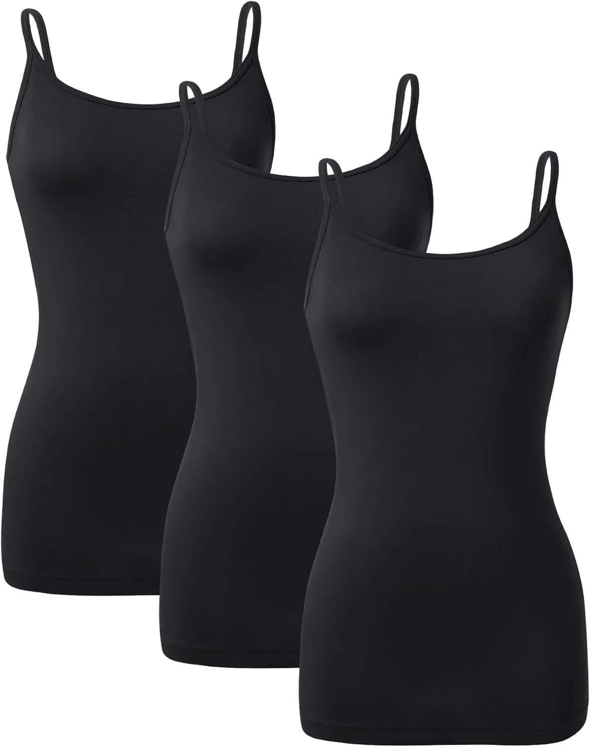 DAVID ARCHY Women's Cotton Camisole Tops Long Tank Top for Women 3 Pack