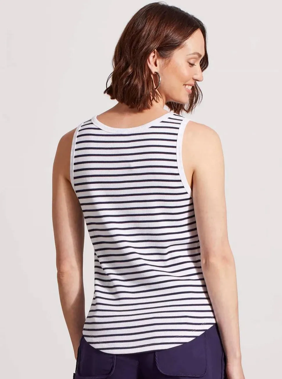 Henley Tank With Buttons [Nautical Stripe-5361O]