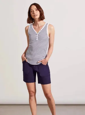 Henley Tank With Buttons [Nautical Stripe-5361O]