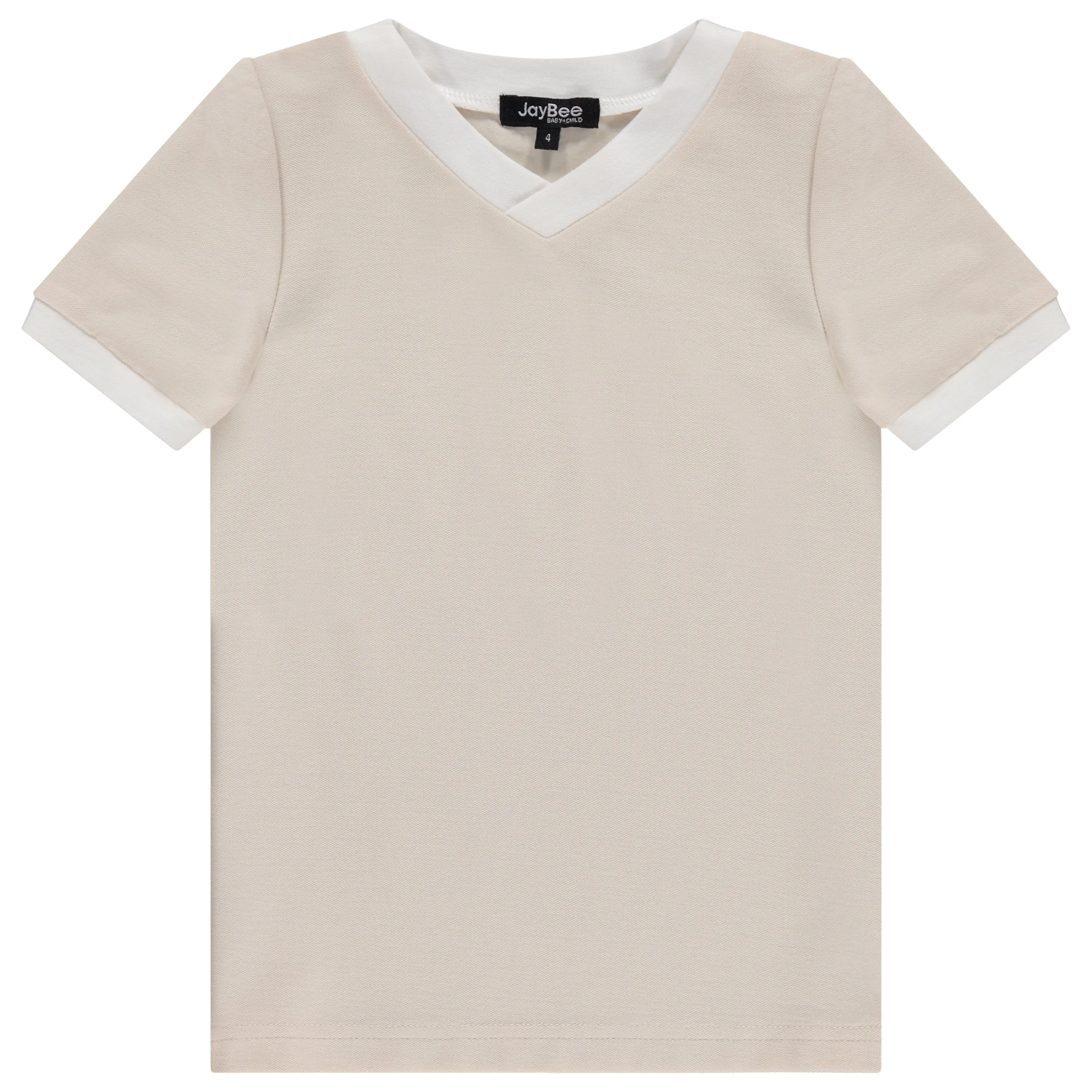 Jaybee Child Sand Boys V-Neck Shirt