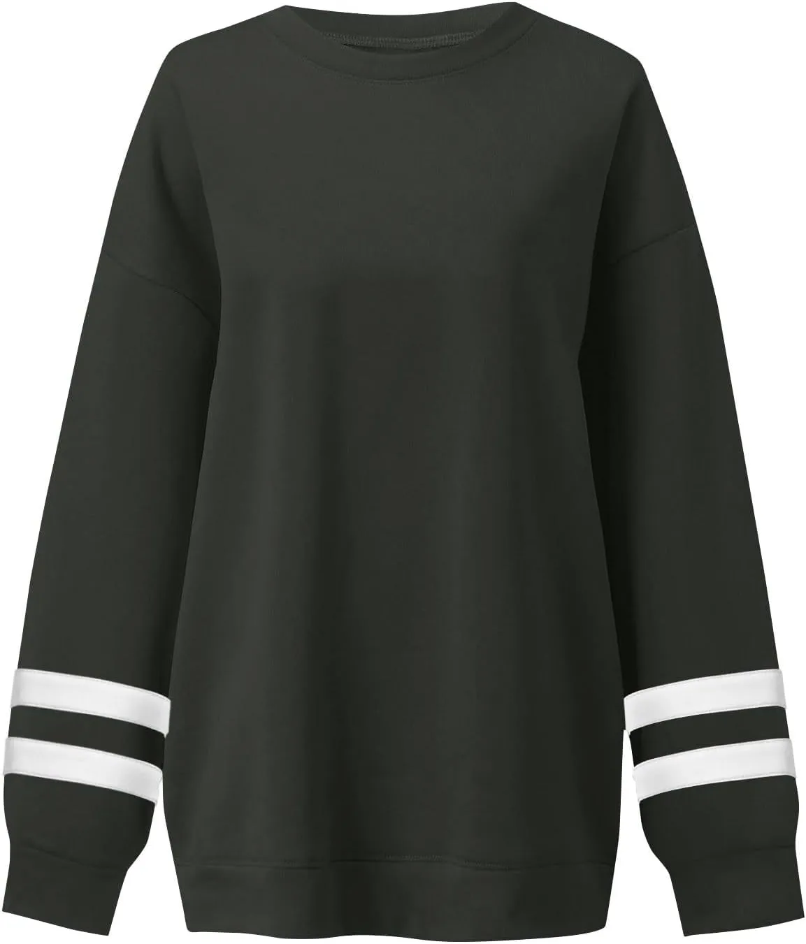 midelxp Womens Plus Size Sweatshirts Color Block Oversized Crewneck Sweatshirts Winter Warm Fleece Pullover Cute Fall Outfits