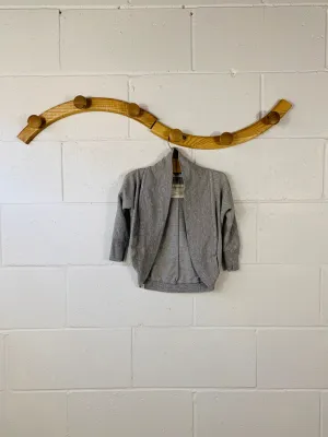 mini mioche Grey Cocoon Cardigan, 12-18 months