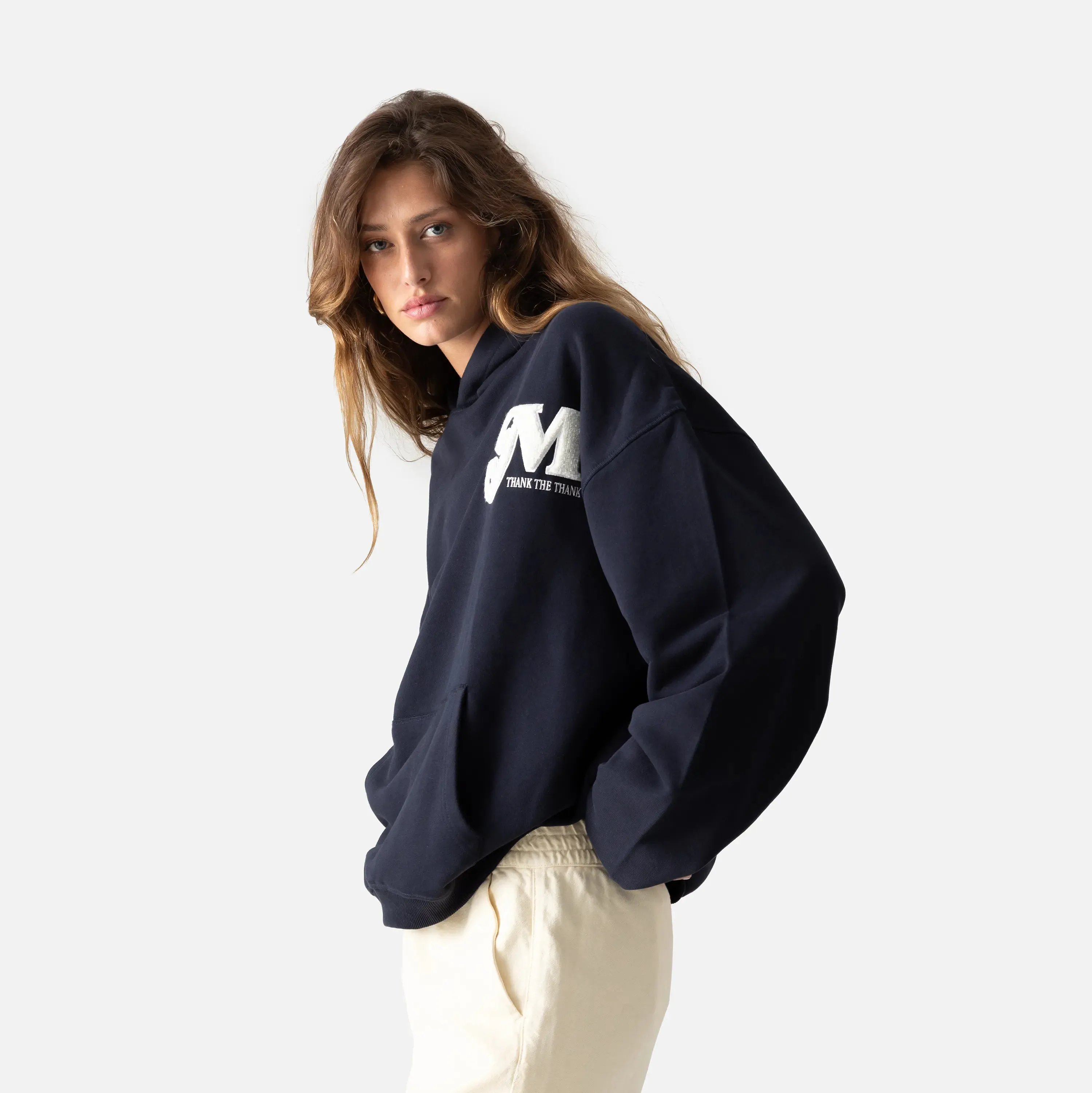 Nexus Dark Navy Oversized Hoodie