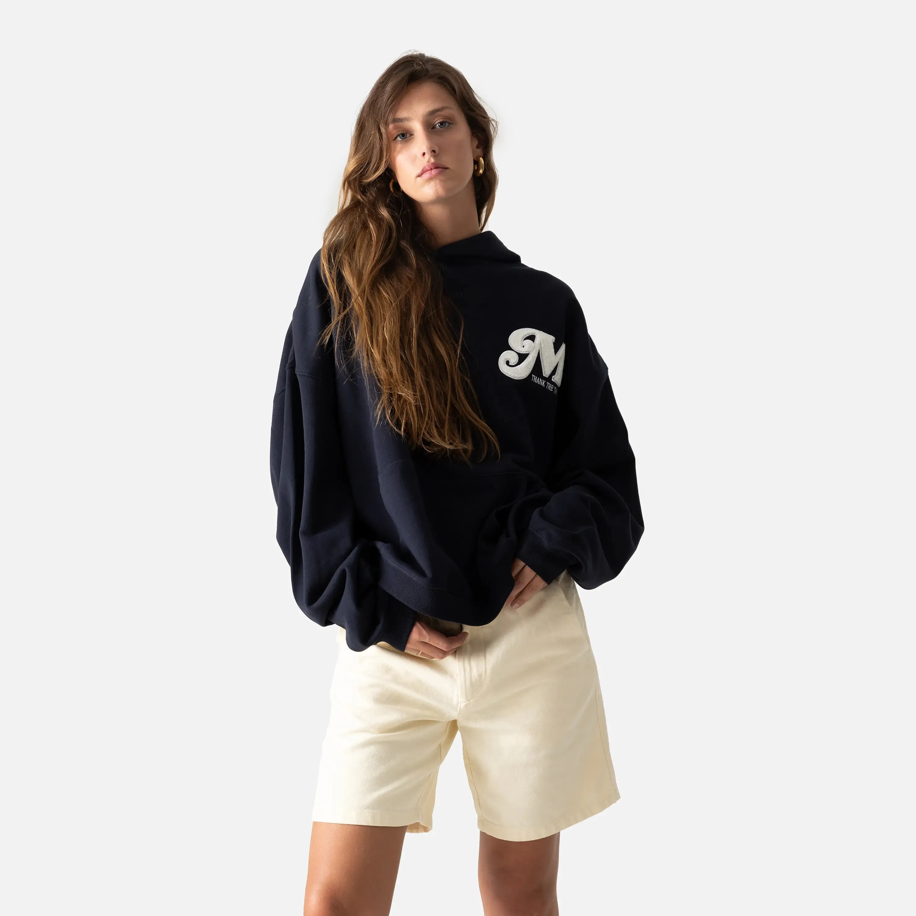 Nexus Dark Navy Oversized Hoodie