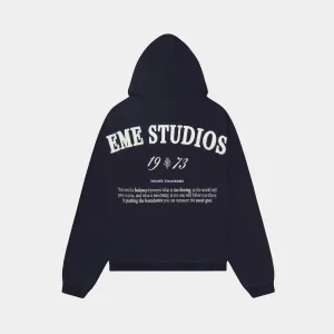 Nexus Dark Navy Oversized Hoodie