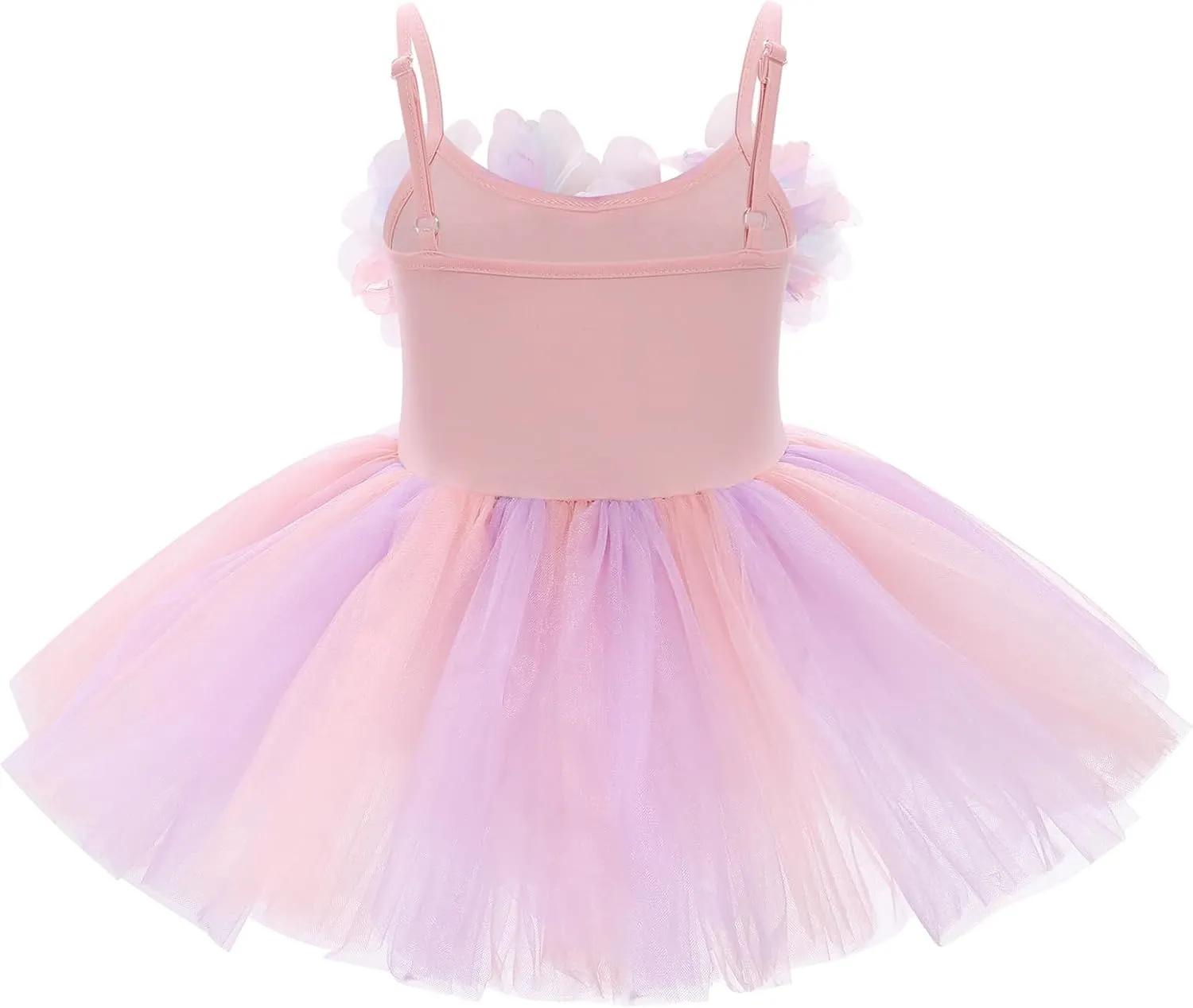 ODASDO Dance Leotard for Girls Toddler Kids Shiny Sequin Flower Camisole Dress Tutu Skirt Ballerina Dancewear