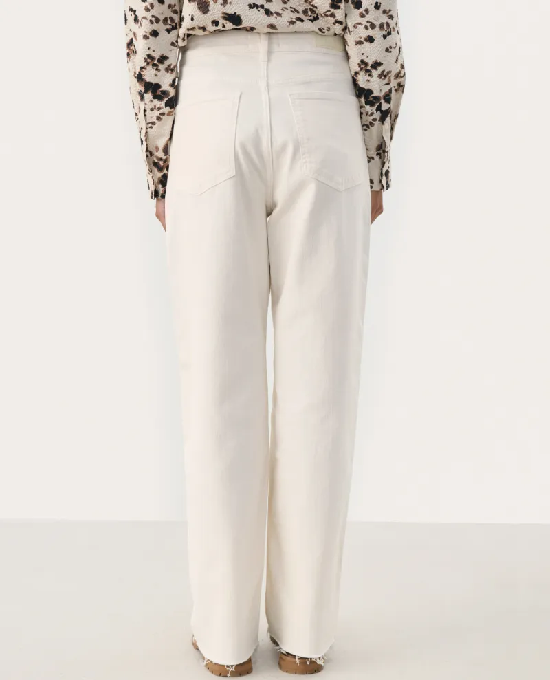 Part Two Simona Cream Wide Leg Jeans