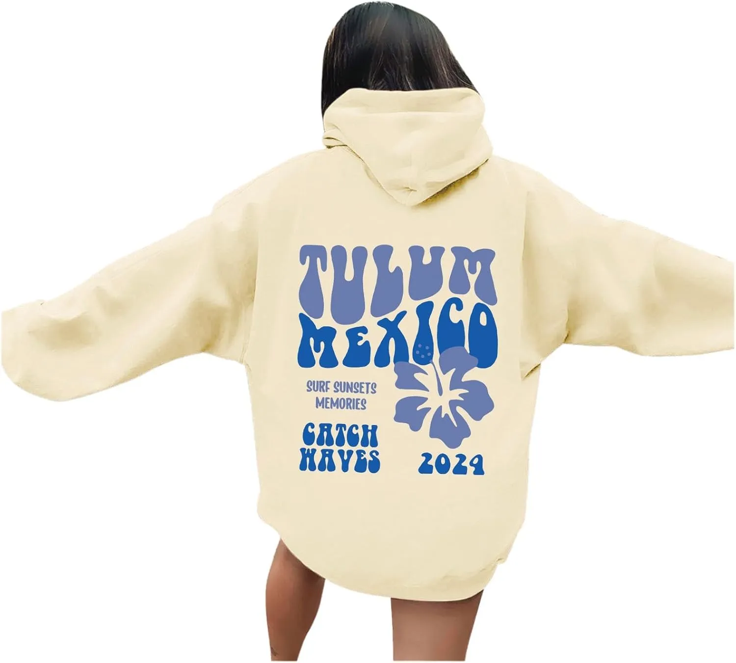Pink Hoodie Womens Long Sleeve Sweatshirt Trendy Graphic Drawstring Pullover Fall Winter Outfits Y2K Clothes