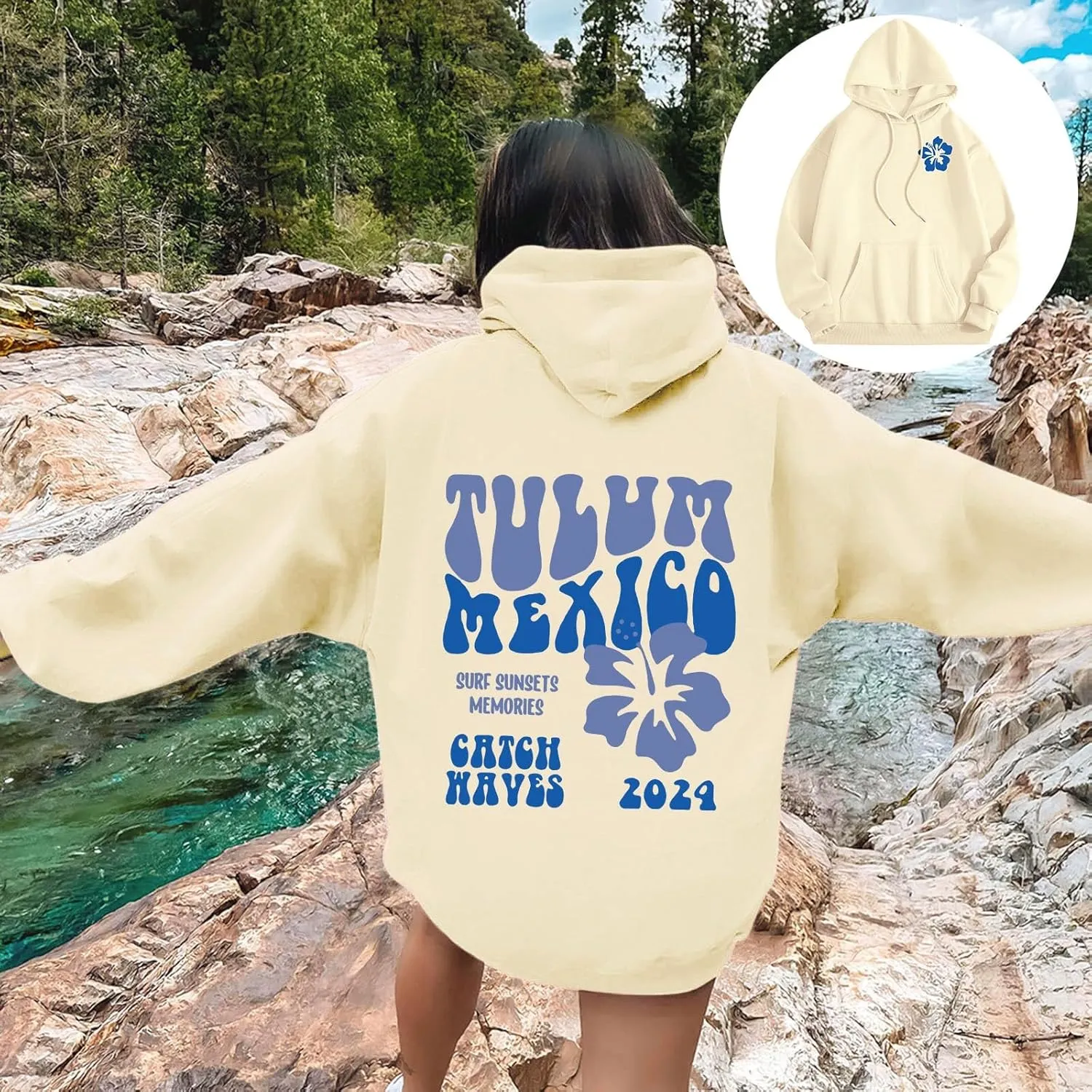 Pink Hoodie Womens Long Sleeve Sweatshirt Trendy Graphic Drawstring Pullover Fall Winter Outfits Y2K Clothes