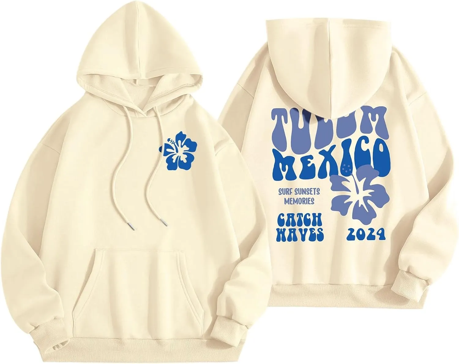 Pink Hoodie Womens Long Sleeve Sweatshirt Trendy Graphic Drawstring Pullover Fall Winter Outfits Y2K Clothes