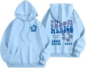 Pink Hoodie Womens Long Sleeve Sweatshirt Trendy Graphic Drawstring Pullover Fall Winter Outfits Y2K Clothes