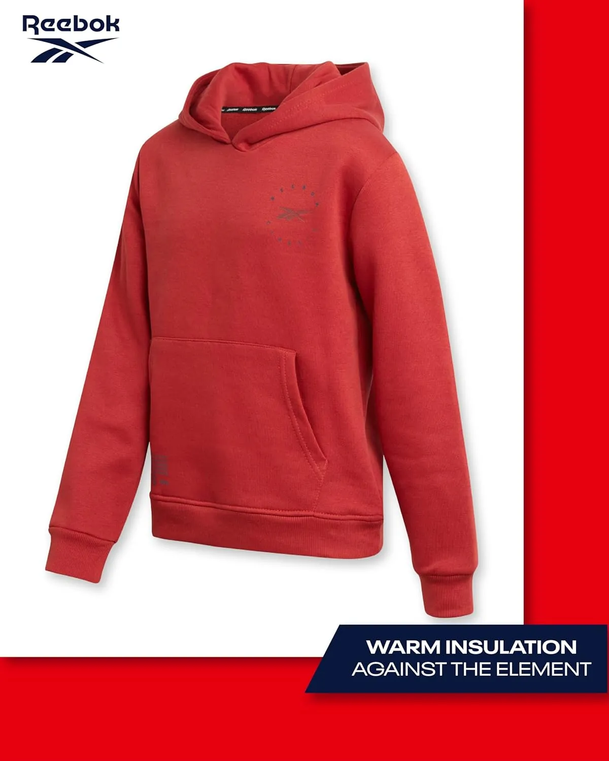 Reebok Boys Sweatshirt  Active Fleece Pullover Hoodie (Size: 4-20)