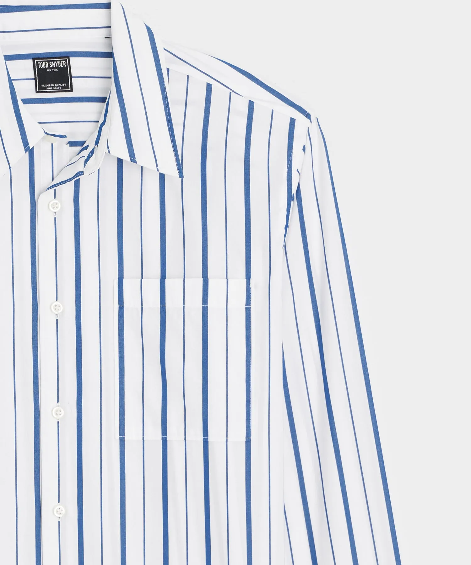 Relaxed Fit Cotton Poplin Point Collar Shirt