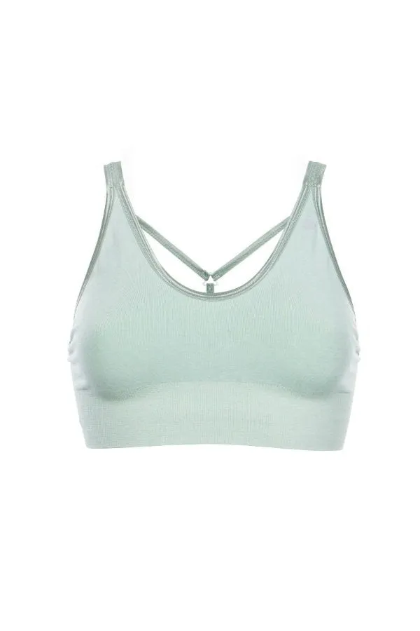 RUN & RELAX // LEYLA YOGA BAMBOO BRA - LIGHT MOSS GREEN