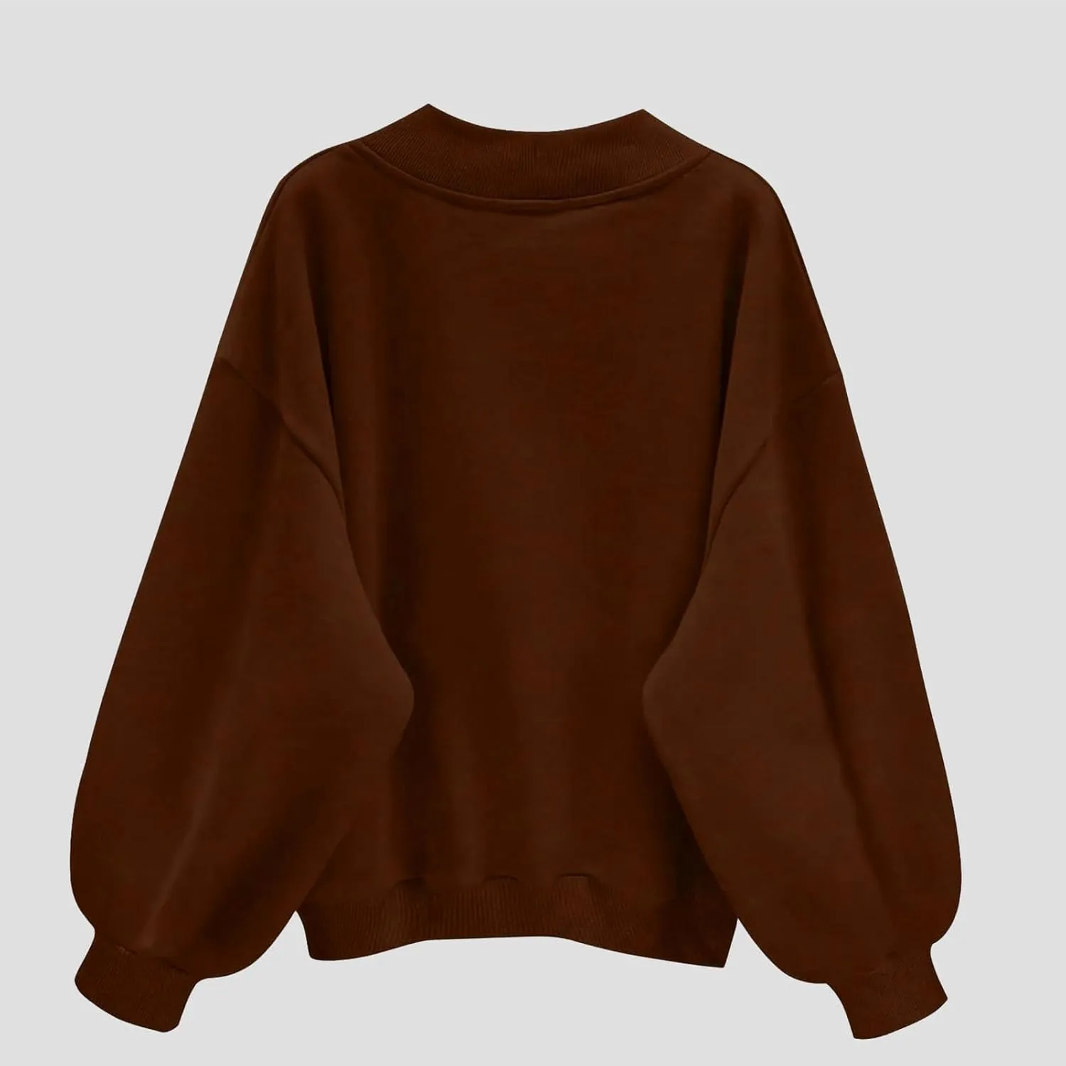 TANGNADE Women's Oversized Sweatshirts Long Sleeve Solid Hoodies V Neck Pullover Casual Sweaters 2024 Fall Clothes Trendy
