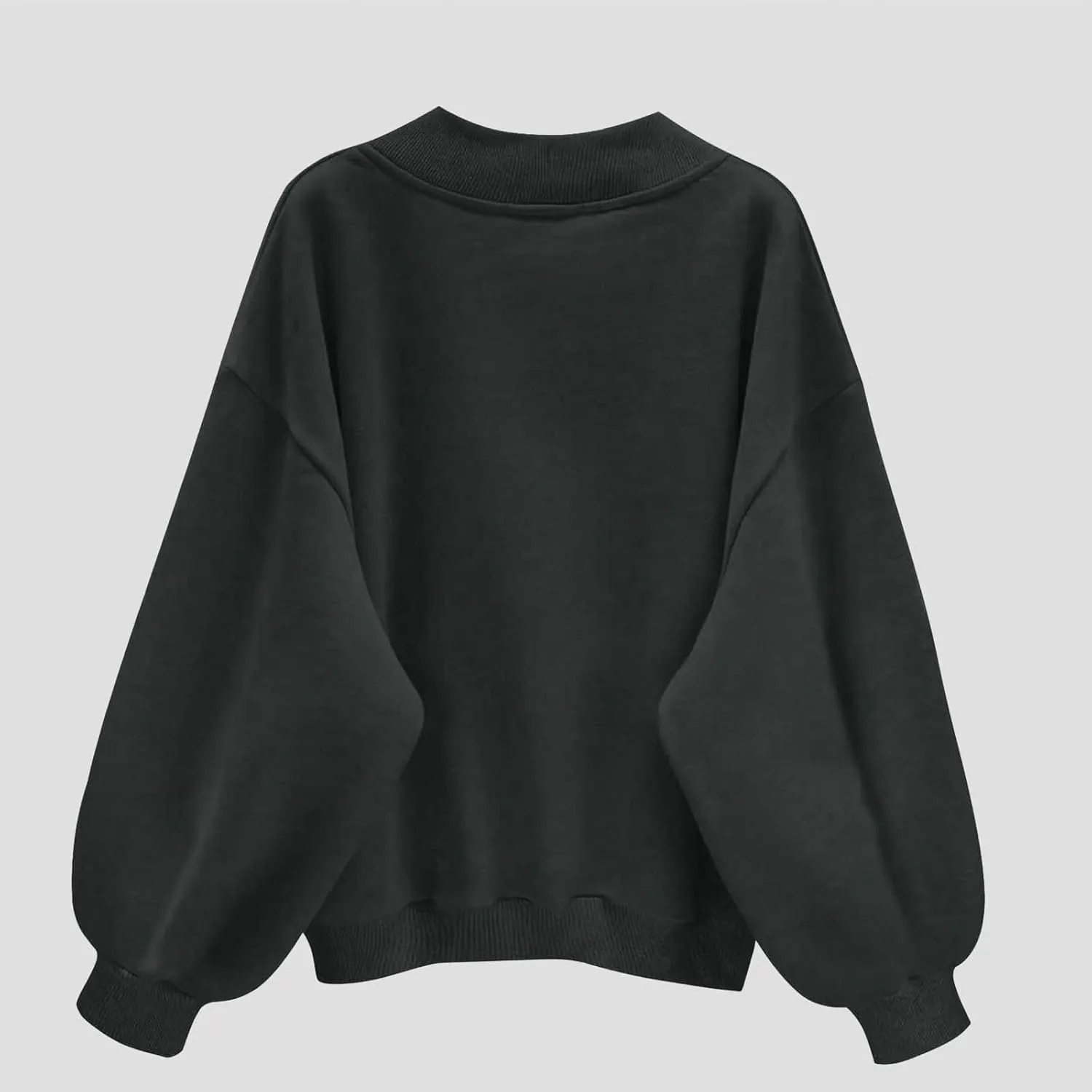 TANGNADE Women's Oversized Sweatshirts Long Sleeve Solid Hoodies V Neck Pullover Casual Sweaters 2024 Fall Clothes Trendy