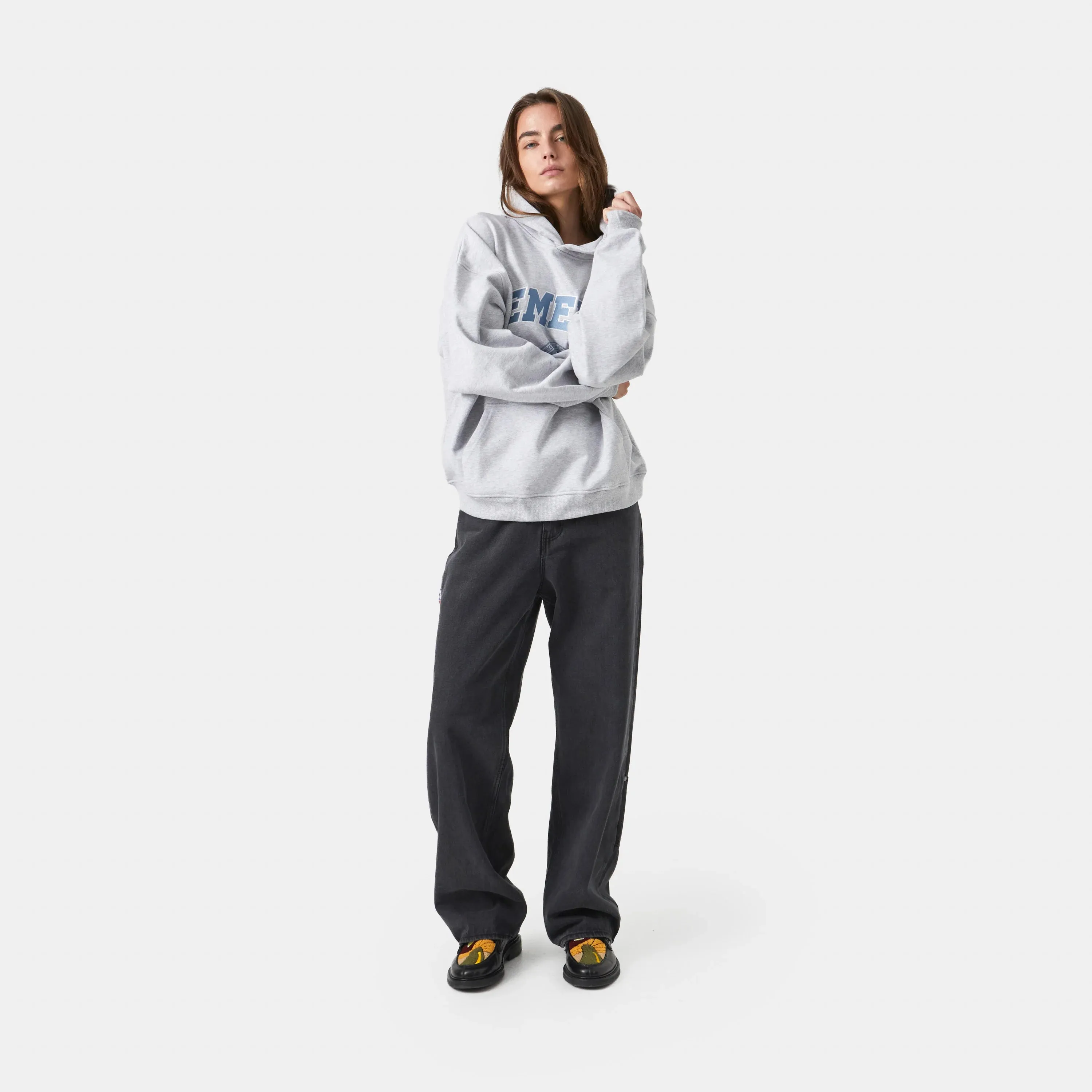 Universitè Heather Grey Oversized Hoodie