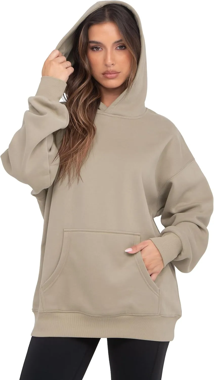 VIUTIL Womens Oversized Hoodies Fleece Loose Hooded Sweatshirt Fall Winter Outfits 2025 Trendy Clothes
