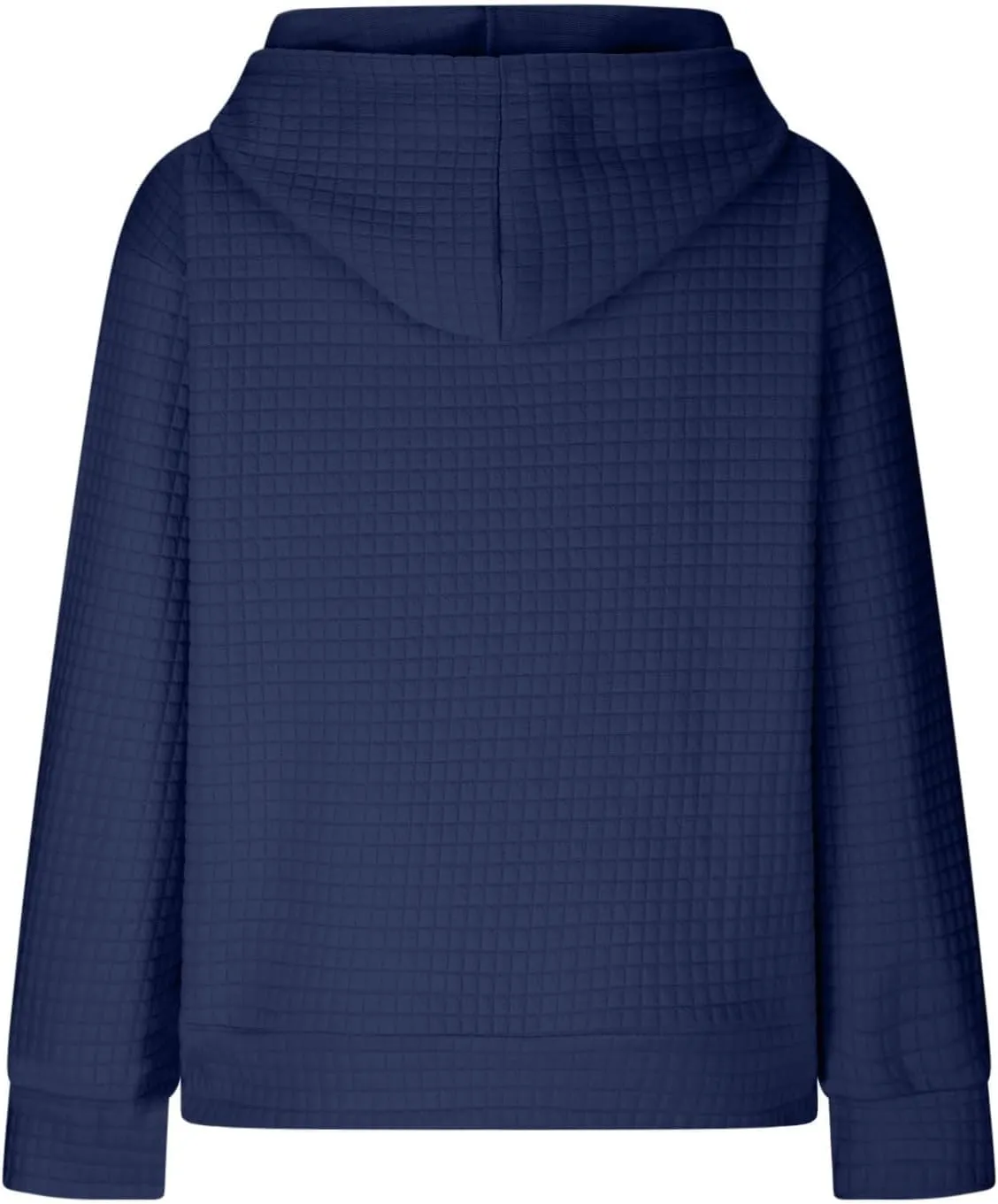 Womens Button Drawstring Y2k Hoodie Drop Shoulder Baggy Hooded Sweatshirt Lightweight Pullover Fall Clothes w/Pockets