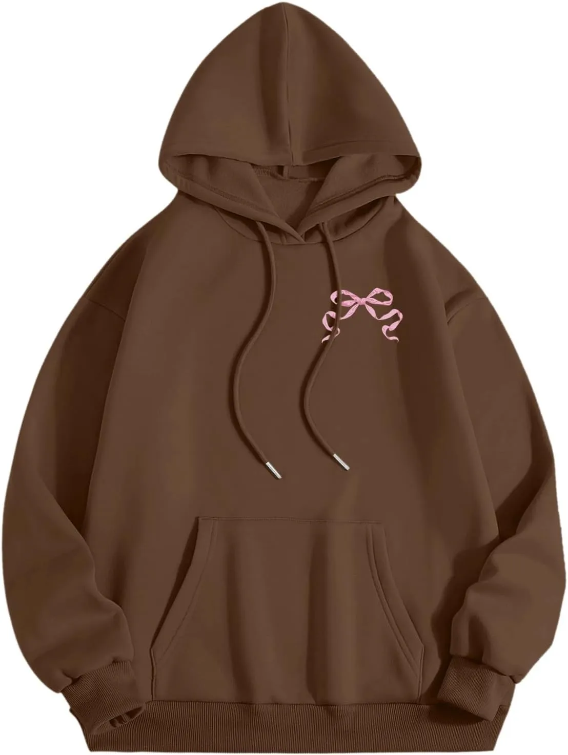 Women's Hoodies Sweatshirts Loose Casusl Drop Shoulder Cute Long Sleeve Tops Trendy Comfy Pullovers with Pocket