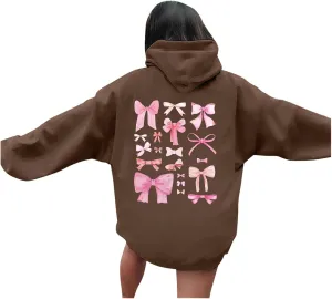 Women's Hoodies Sweatshirts Loose Casusl Drop Shoulder Cute Long Sleeve Tops Trendy Comfy Pullovers with Pocket