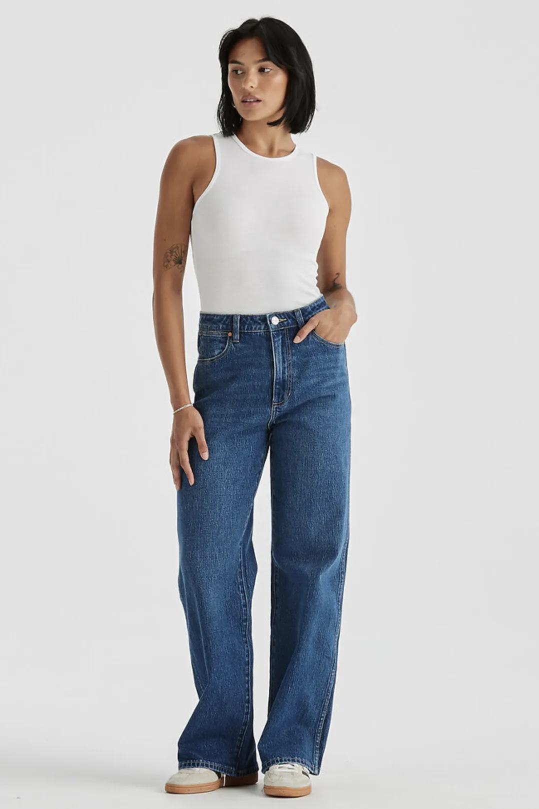 WRANGLER HI BELLS FLARED JEAN - HEADLINER BLUE
